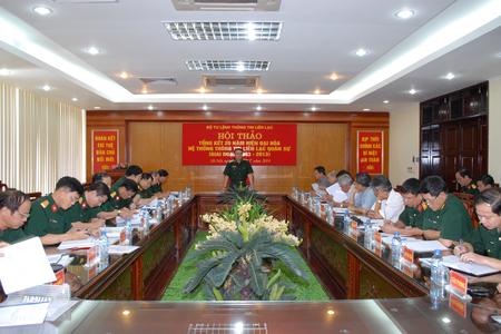 Thiếu tướng Vũ Anh Văn, Tư lệnh Binh chủng chủ trì Hội thảo Tổng kết 20 năm hiện đại hóa hệ thống thông tin liên lạc quân sự (1993 - 2013), tháng 7/2014