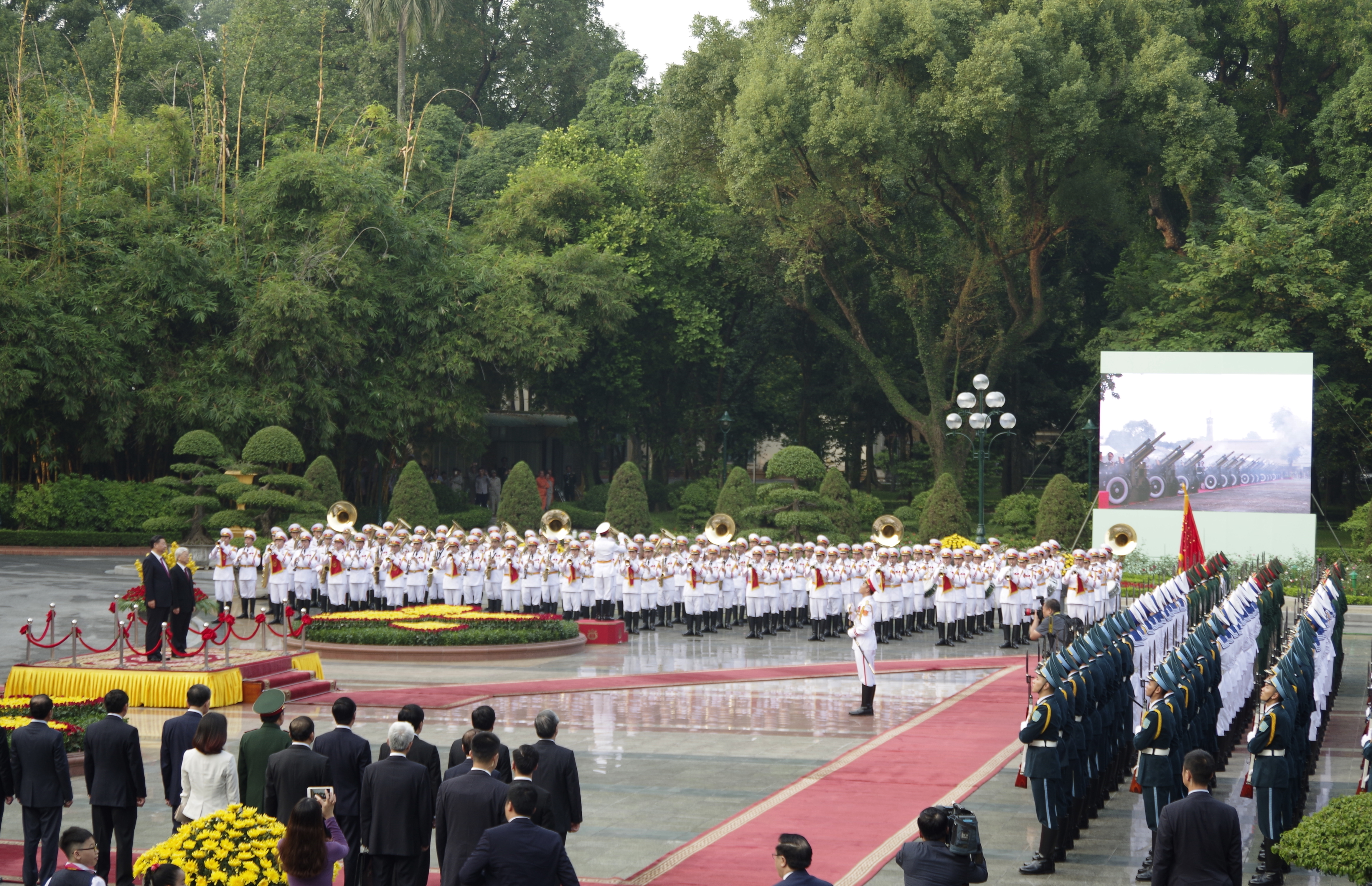 Lữ đoàn 205 bảo đảm thông tin liên lạc, truyền hình phục vụ Lễ đón Tổng Bí thư, Chủ tịch nước Cộng hòa Nhân dân Trung Hoa Tập Cận Bình, tháng 12/2023