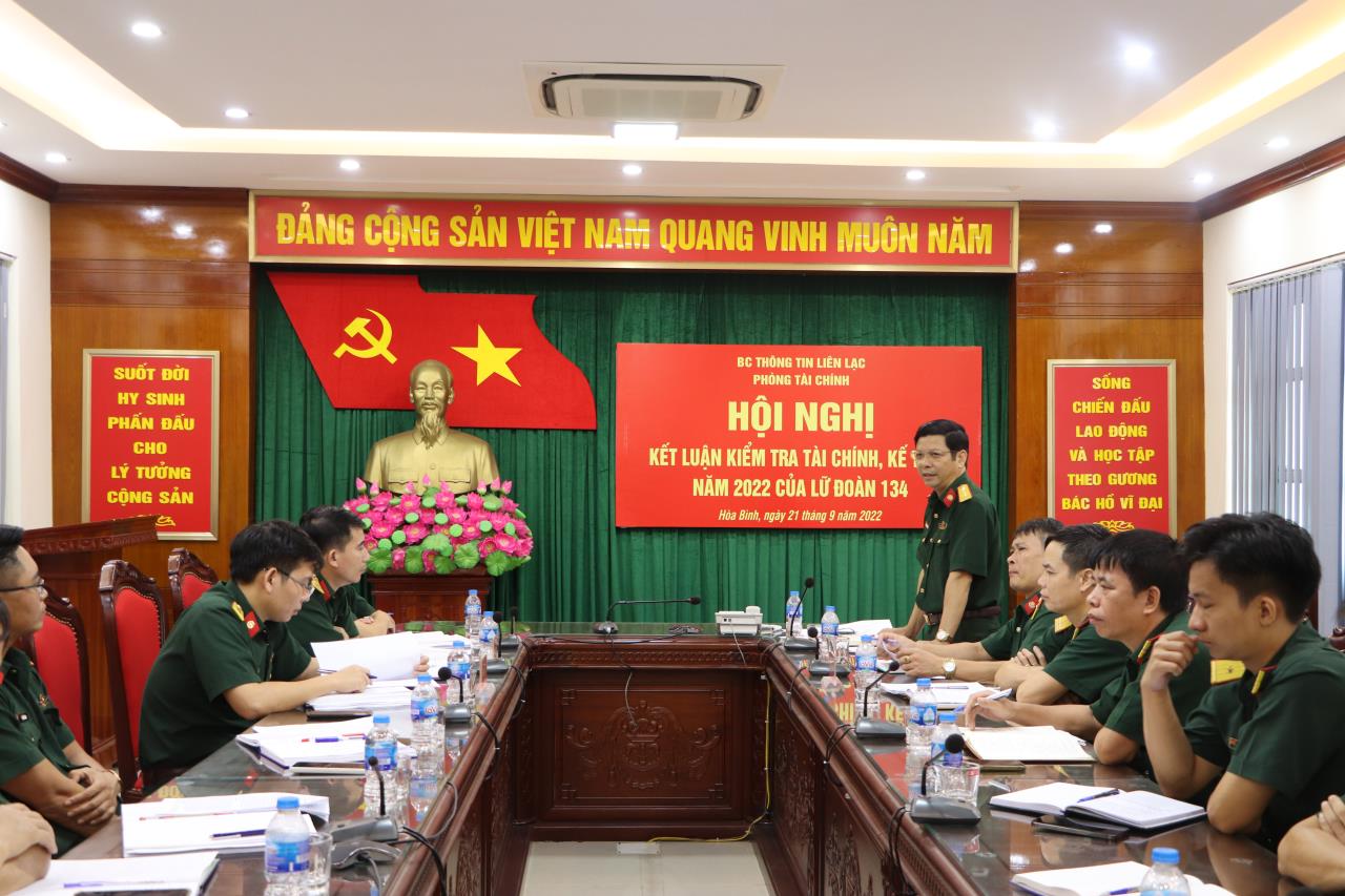 Phòng Tài chính Binh chủng kiểm tra tài chính kế toán năm 2022 của Lữ đoàn 134, tháng 9/2022