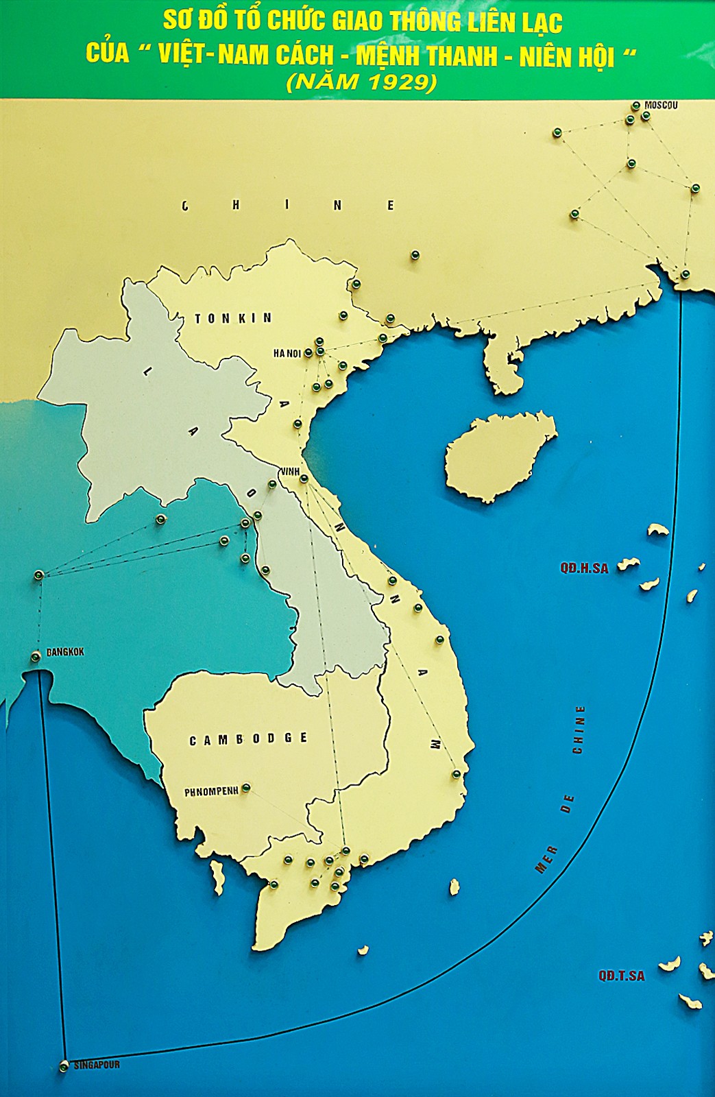 Sơ đồ Tổ chức giao thông liên lạc của “Việt - Nam cách- mệnh thanh- niên hội” năm 1929.